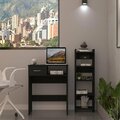 Depot E-Shop Treia Home Office Desk Set, Black DE-CLW5593
